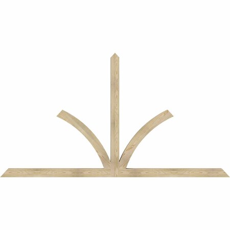 Ekena Millwork Richland Rough Sawn Timber Gable Bracket, Douglas Fir, 108"W x 58"H x 4"D x 4"F, 13/12 Pitch GBW108X58X0404RIC00RDF